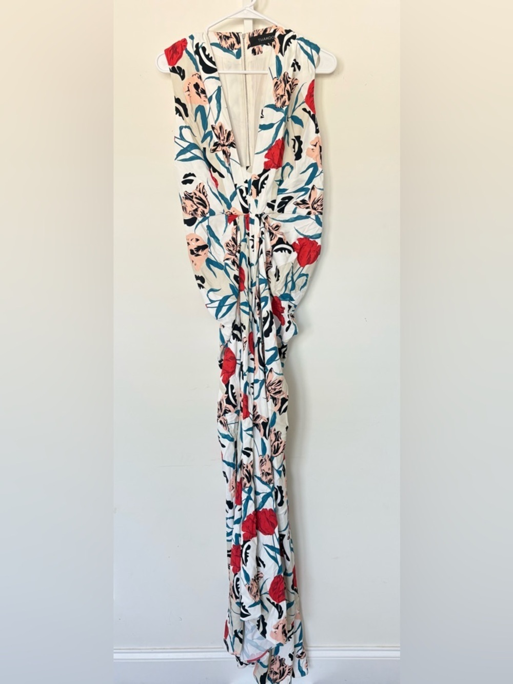 Thakoon Silk Blend Floral Maxi Dress Sleeveless V-Neck Size 10